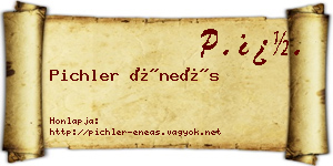 Pichler Éneás névjegykártya